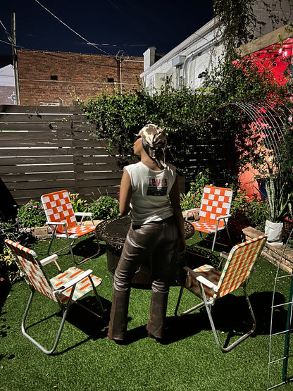 Faux Cowhide Bandana Hat